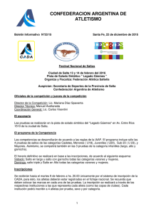 Boletín Nº 33- 2015 - FESTIVAL NACIONAL DE SALTOS