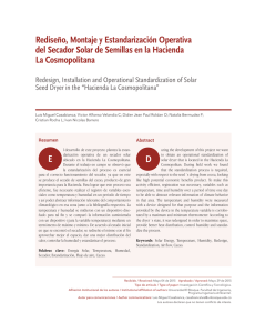Rediseño, Montaje y Estandarización Operativa del Secador Solar