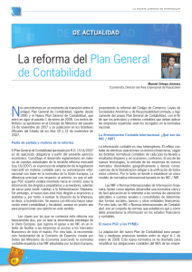 La reforma del Plan General de Contabilidad