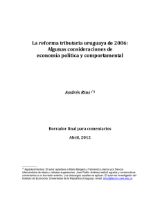 la reforma tributaria de 2006 y la "economía política