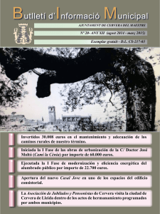 Butlletí d`Informació Municipal - Ajuntament de Cervera del Maestre