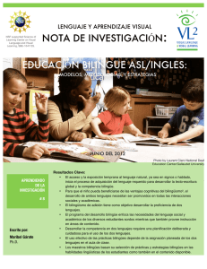 nota de investigación: educación bilingüe asl/inglés