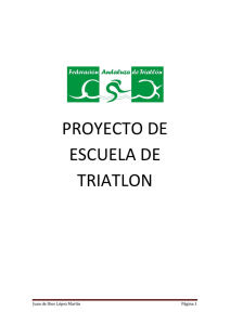 proyecto de escuela de triatlon - Federación Andaluza de Triatlón