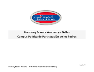 Harmony Science Academy – Dallas Campus Política de