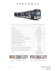 Bus de piso bajo 18 m - Cursor 9 Diesel EURO VI