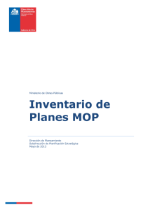 Inventario de Planes MOP - Dirección de Planeamiento