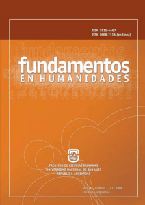 2008 : 17 - Revista Fundamentos en Humanidades