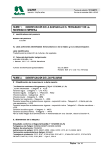 gigant parte 1. identificación de la sustancia o el preparado