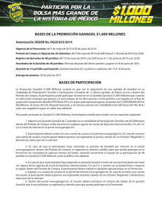 BASES DE LA PROMOCIÓN GANAGOL $1,000 MILLONES BASES