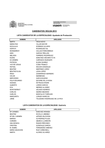 Relación de candidatos, grupo 3 actualizada a 2 de junio de 2016