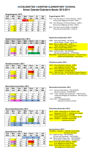 School Calendar/Calendario Escolar 2013-2014