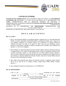 Contrato - Universidad Autónoma de Yucatán