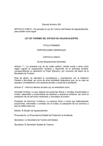 Ley de Turismo del Estado de Aguascalientes
