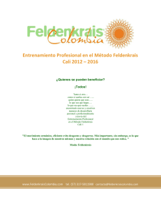 Entrenamiento Profesional en el Método Feldenkrais Cali 2012 – 2016