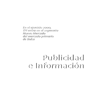 Publicidad e Información Publicidad e Información