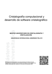 Cristalograf   computacional y desarrollo de software cristalogr  ico