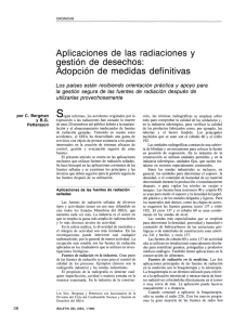 Aplicaciones de las radiaciones y gestión de desechos: Adopción