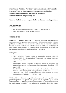 Curso: Políticas de seguridad y defensa en Argentina