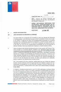 DDU 281. - Ministerio de Vivienda y Urbanismo