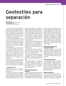 Geotextiles para separación - Colegio de Ingenieros Civiles de