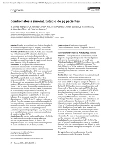 Condromatosis sinovial. Estudio de 39 pacientes