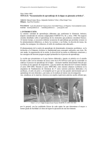 “Secuenciación de aprendizaje de la kippe en gimnasia artística”.