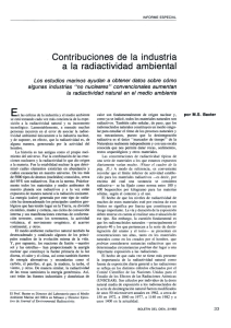 Contribuciones de la industria a la radiactividad ambiental