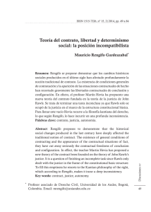 pdf Teoría del contrato, libertad y determinismo social: la posición