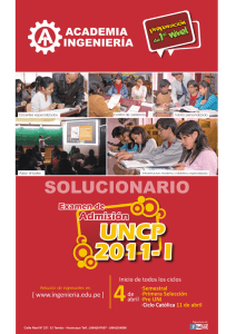 Solucionario UNCP 2011