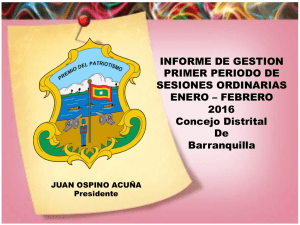 FEBRERO 2016 Concejo Distrital De Barranquilla