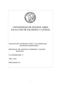 Programa del Seminario - Universidad de Buenos Aires