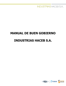 MANUAL DE BUEN GOBIERNO INDUSTRIAS HACEB S.A.