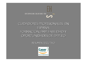 CUIDADORES PROFESIONALES EN ESPAÑA: FORMACIÓN