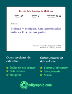Biología y medicina. Una aproximación histórica