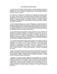 Declaración de Cartagena - Oficina del Alto Comisionado de la