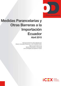 Medidas Parancelarias y otras barreras a la importación en Ecuador