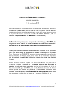 COMUNICACIÓN DE HECHO RELEVANTE GRUPO MASMOVIL 19