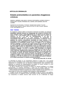 Estado protrombótico en pacientes chagásicos crónicos
