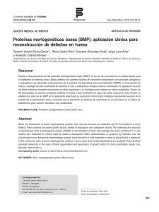 Proteínas morfogenéticas óseas (BMP): aplicación clínica para