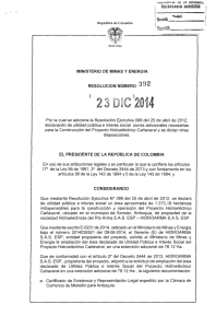 resolucion 392 del 23 de diciembre de 2014