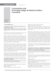 Comunicacións orais XV Xornadas Galegas de Medicina Familiar e