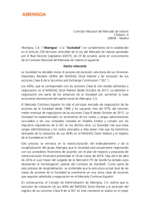 06/04/16 Abengoa solicitará la exclusión de cotización en el