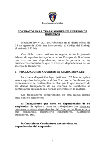 Contratos para Trabajadores de Cuerpos de Bomberos