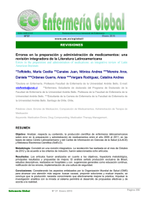 Errores en la preparación y administración de medicamentos: una