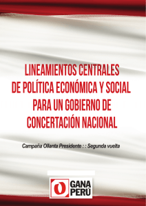1 LINEAMIENTOS CENTRALES DE POLÍTICA ECONÓMICA Y