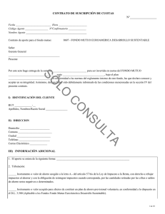 Contrato de Suscripción de Cuotas de Fondos Mutuos