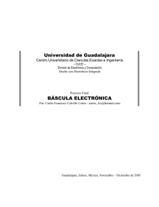 Universidad de Guadalajara BÁSCULA ELECTRÓNICA