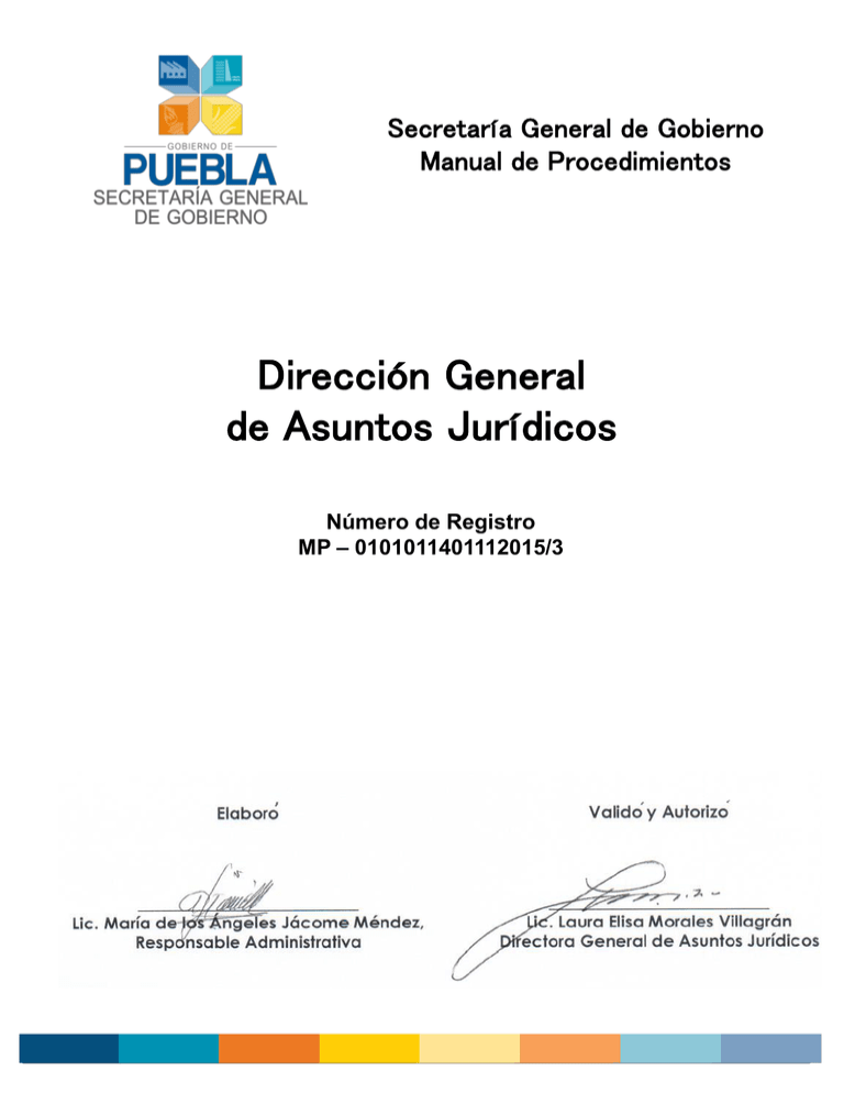 Manual de Procedimientos de la Dirección General de Asuntos