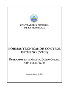 normas tecnicas de control interno (ntci)