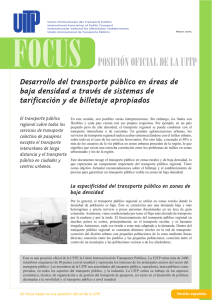 Desarrollo del transporte público en áreas de baja densidad